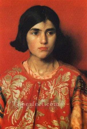 The Exile 1900 Small Pre Raphaelite Thomas Cooper Gotch Oil Paintings